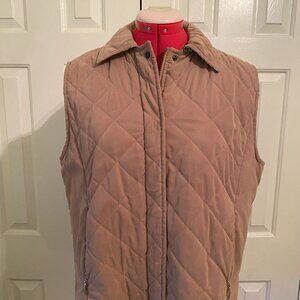 Barbour Quilted Vest Womens USA Size 12 Brown